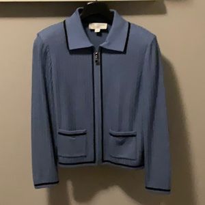 St. John By Marie Jacket Blazer Blue (missing right pocket button)